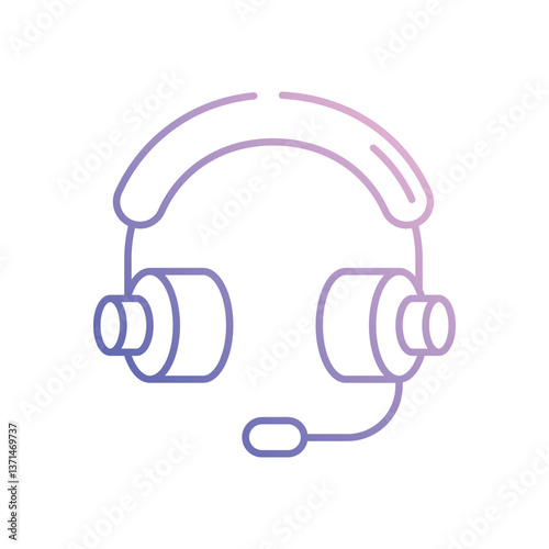Headphone vector icon stock illustration