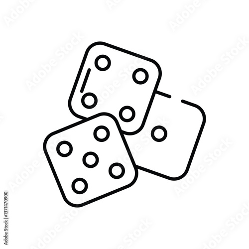Dice vector icon stock illustration