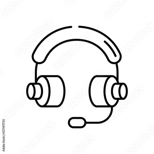 Headphone vector icon stock illustration