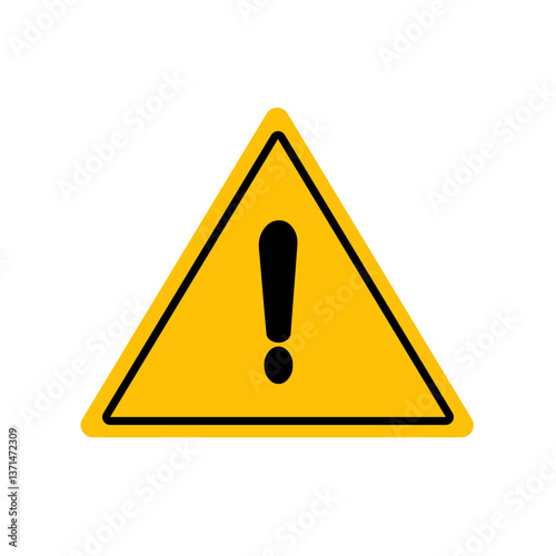 Exclamation mark of warning attention icon. Triangular warning symbols with Exclamation mark. Caution alarm danger sign collection, attention vector icon.  illustration free png