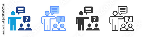 Training Session icon set multiple style collection