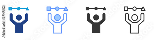 Skill icon set multiple style collection