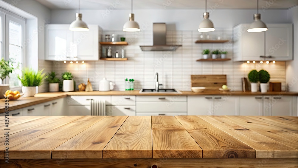 AI Generated Kitchen Background, Wooden Table Mockup, Blurred Kitchen Interior, Product Photography, Free Space, Food Photography Background AI Generated Kitchen Background, Wooden Table Mockup, Blurred Kitchen Interior, Product Photography, Free Space, Food Photography Background