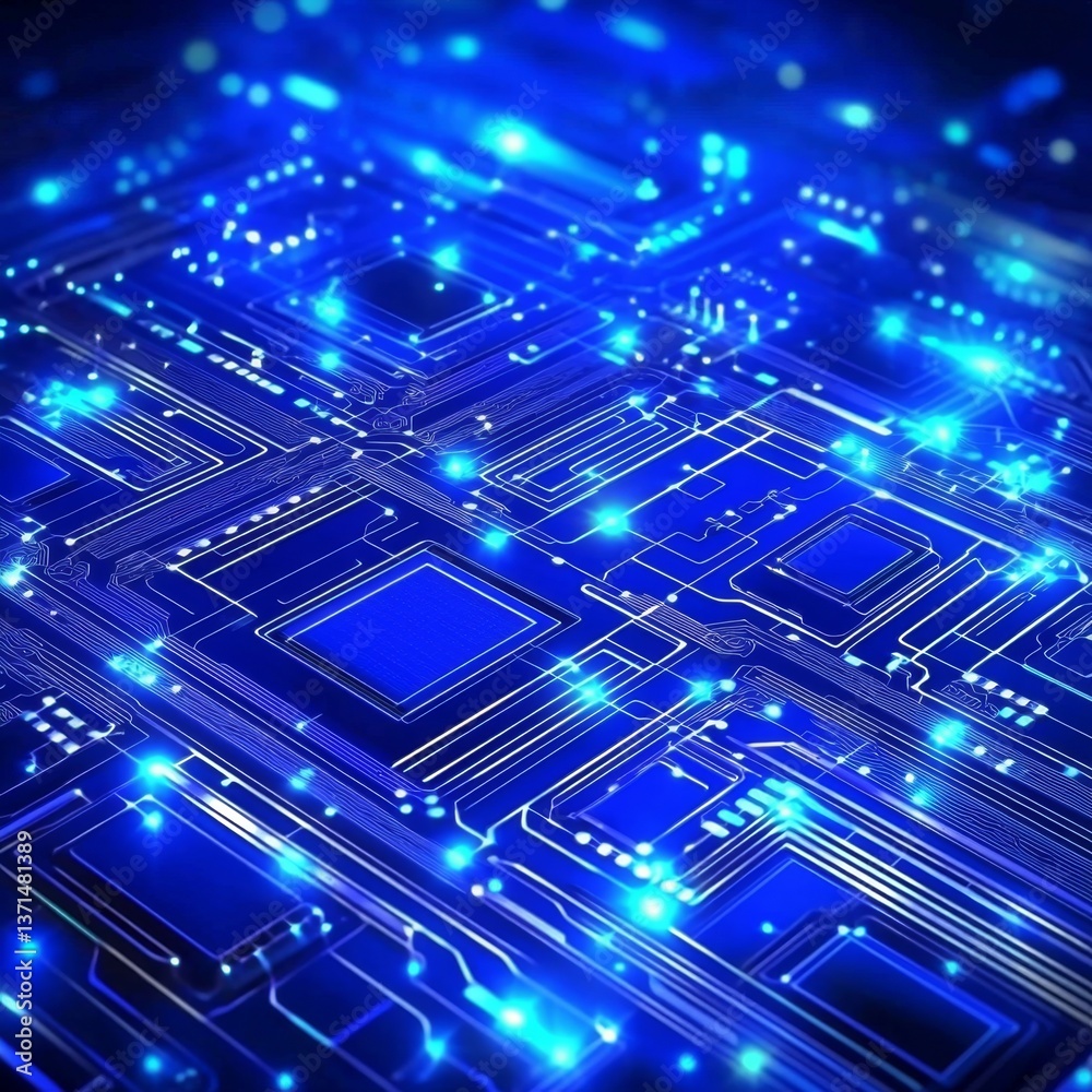 Abstract representation of electronic components and infrastructure. Abstract representation of electronic components and infrastructure.