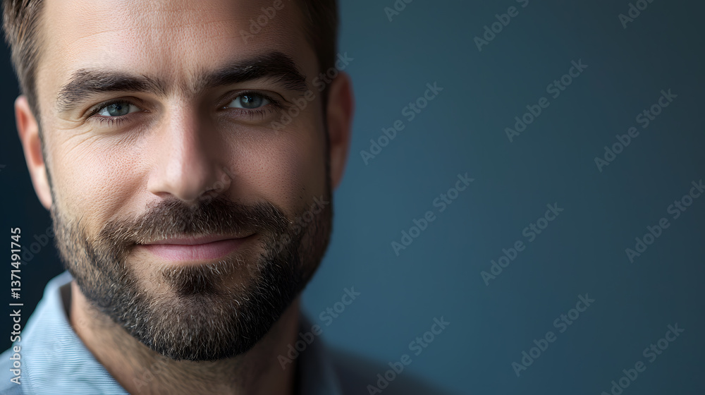 Fototapeta premium Corporate branding strategy professional environment portrait photography indoor setting close-up friendly customer interaction