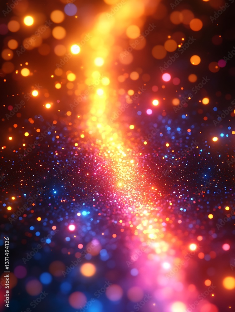 Fototapeta premium Colorful abstract glowing stream