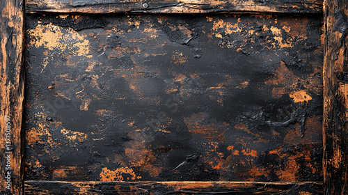 Dark Weathered Wooden Background Texture: Rustic Grunge Design