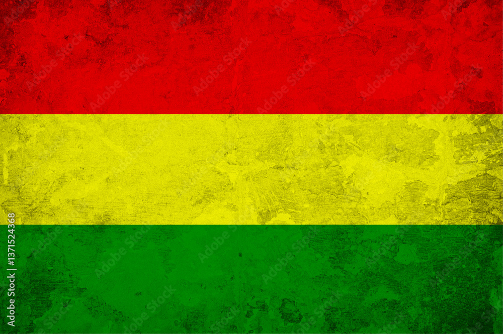 Bolivia flag, grunge style. Silk flag background Bolivia flag, grunge style. Silk flag background