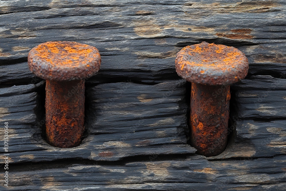 custom made wallpaper toronto digitalRusty nail marks on old wood, deep and aged, telling a story of time, wear, and the lasting impact of human craftsmanship