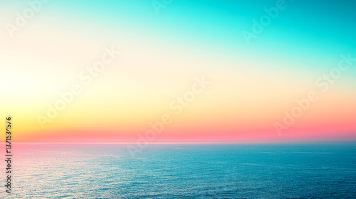 Tranquil Ocean Sunset: Serene Colors of the Horizon