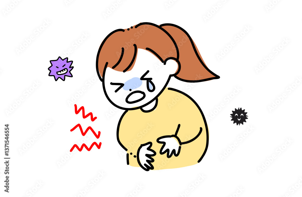 腹痛の女の子 腹痛の女の子