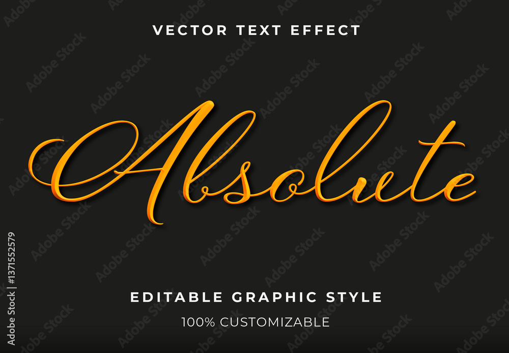 Orange And Black Elegant Cursive Font Flowing Delicate Text Effect ...