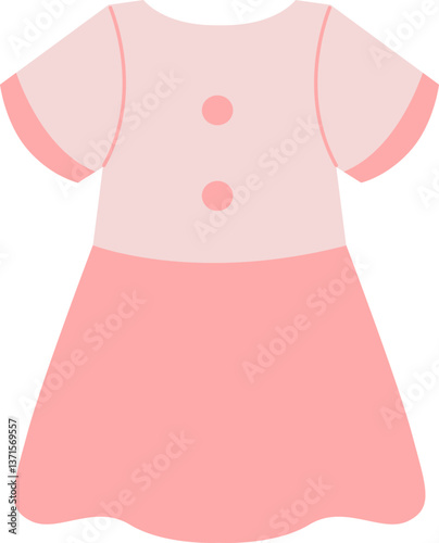 Pink Baby Bodysuit Illustration
