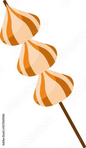 Striped Dumpling Cheese Frozen Food Illustration