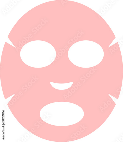 Cartoon Illustration of Facial Mask