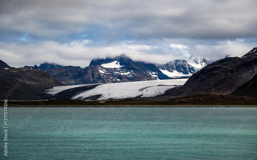 Obraz premium Photography of landscapes of Fortuna Bay, South Georgia