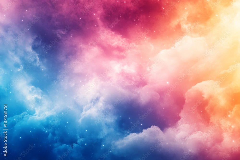 Colorful dreamy sky with abstract clouds in pink and blue tones Colorful dreamy sky with abstract clouds in pink and blue tones
