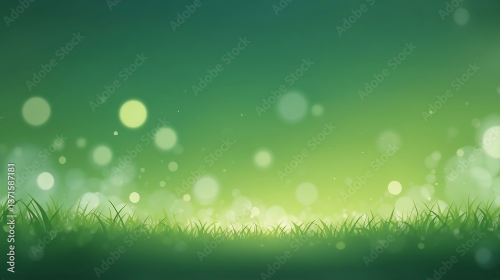 A serene green background with soft blurred lights and grass, creating a tranquil and refreshing atmosphere ideal for nature-themed projects. A serene green background with soft blurred lights and grass, creating a tranquil and refreshing atmosphere ideal for nature-themed projects.