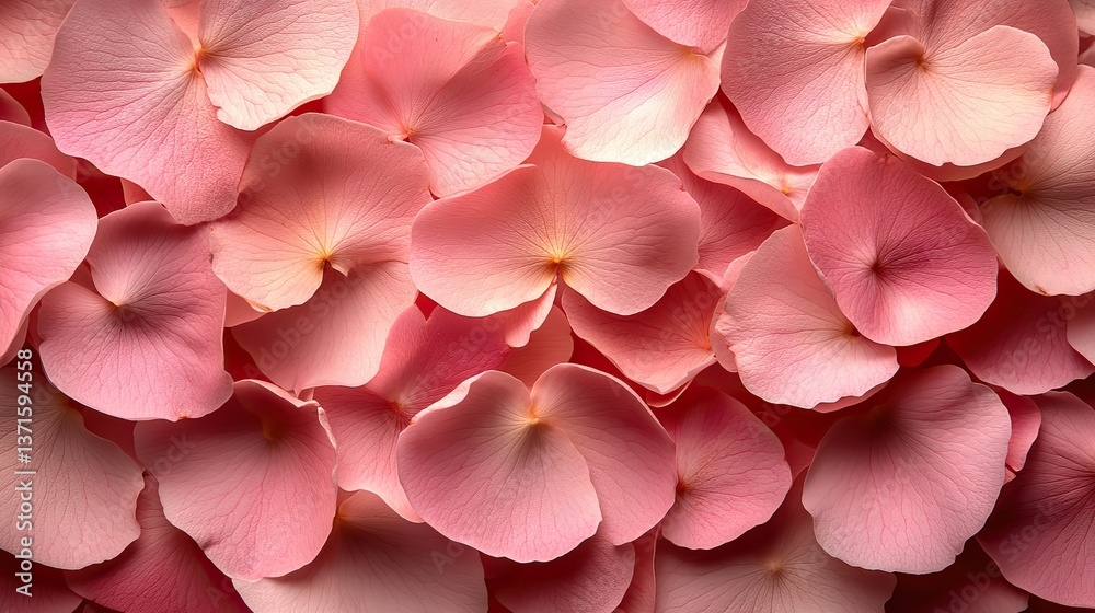 Naklejka premium Gently overlapping, soft pink petals create a delicate and romantic background perfect for Valentine's Day, Mother's Day, or any spring occasion.
