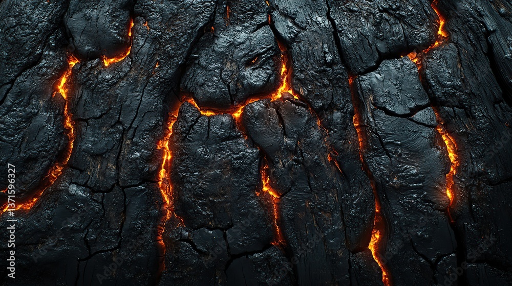 Glowing with fiery intensity, smoldering embers reveal charred wood's textures, creating a mesmerizing interplay of light and shadow against a dark backdrop. Glowing with fiery intensity, smoldering embers reveal charred wood's textures, creating a mesmerizing interplay of light and shadow against a dark backdrop.