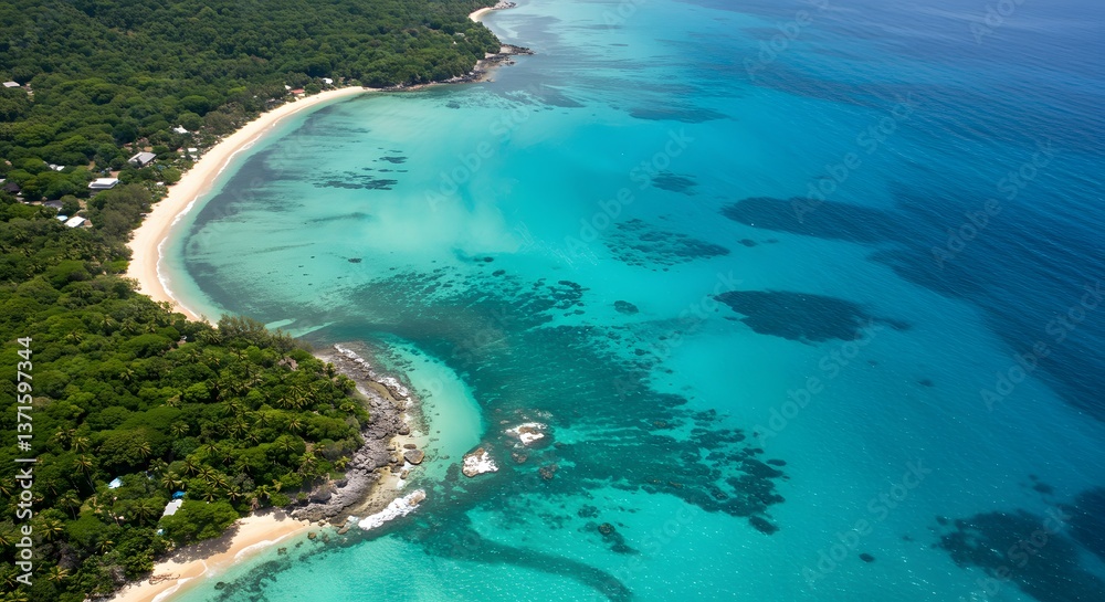 Obraz premium Aerial View of Tropical Coast