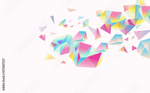 ビジネス　ポリゴン幾何学背景イラスト