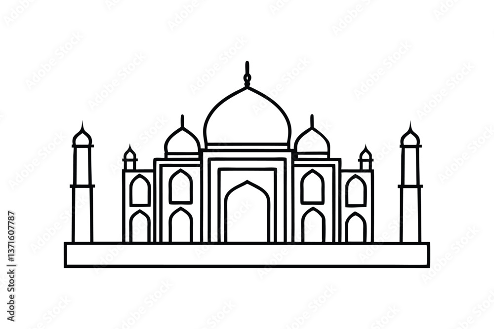 taj mahal vector illustration taj mahal vector illustration