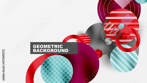 Abstract background - layered geometric shapes with smooth gradients and transparency