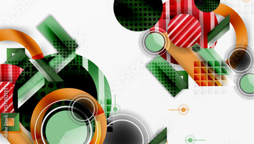 Dynamic complex geometric abstract background