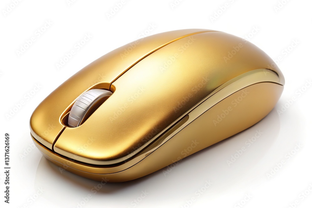 Gold Wireless Computer Mouse - High Resolution Product Shot Gold Wireless Computer Mouse - High Resolution Product Shot