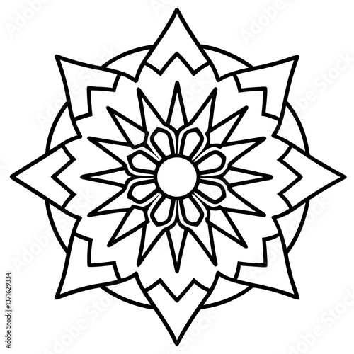 Mandala for coloring book mandala decorative ornament
