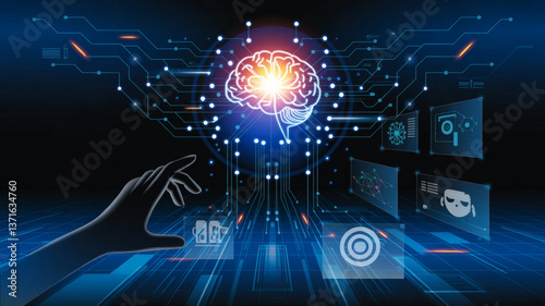 AI Neural Network Technology Background