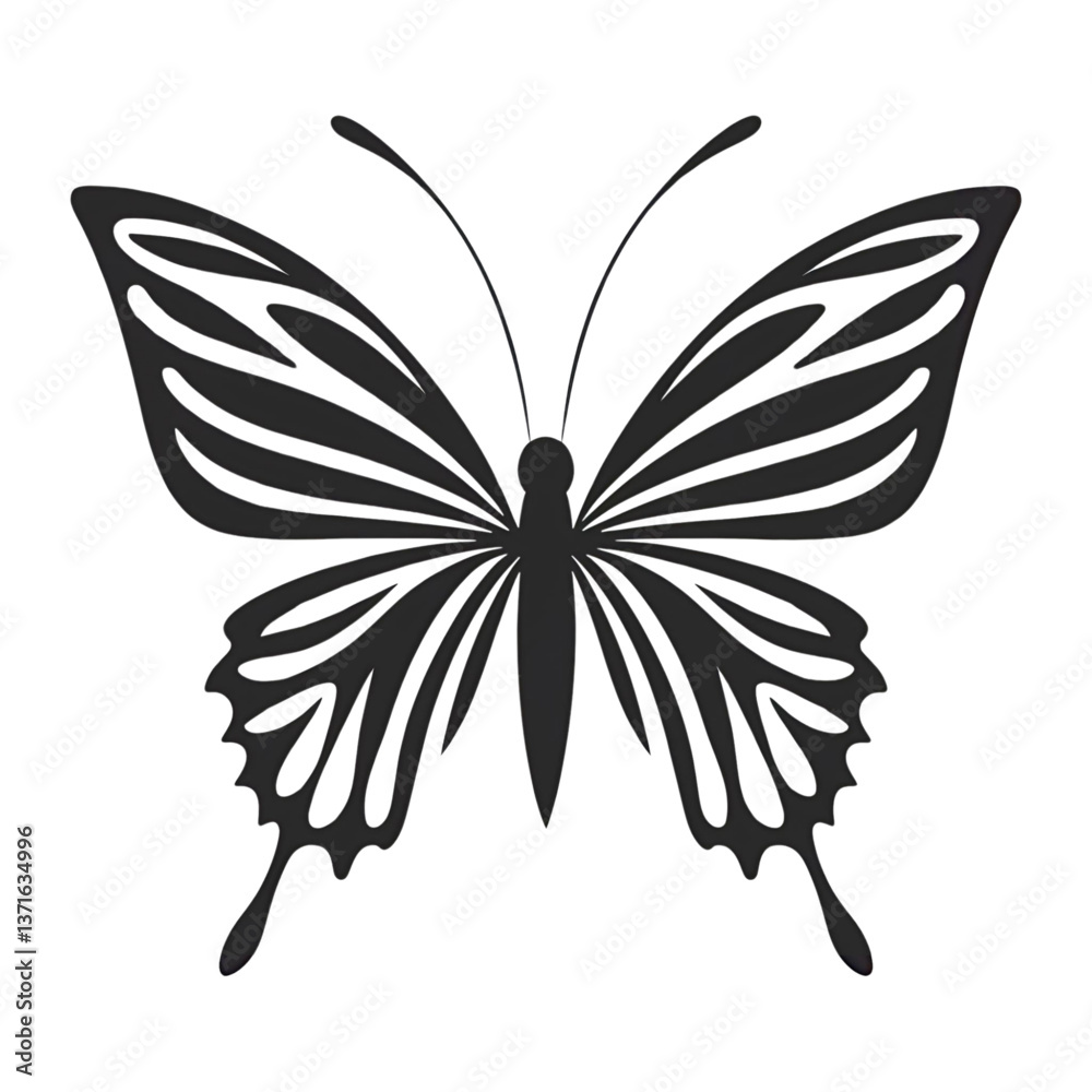 Butterfly Silhouette Art for Creative Designs