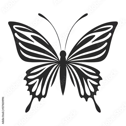Obraz na płótnie Butterfly Silhouette Art for Creative Designs w salonie