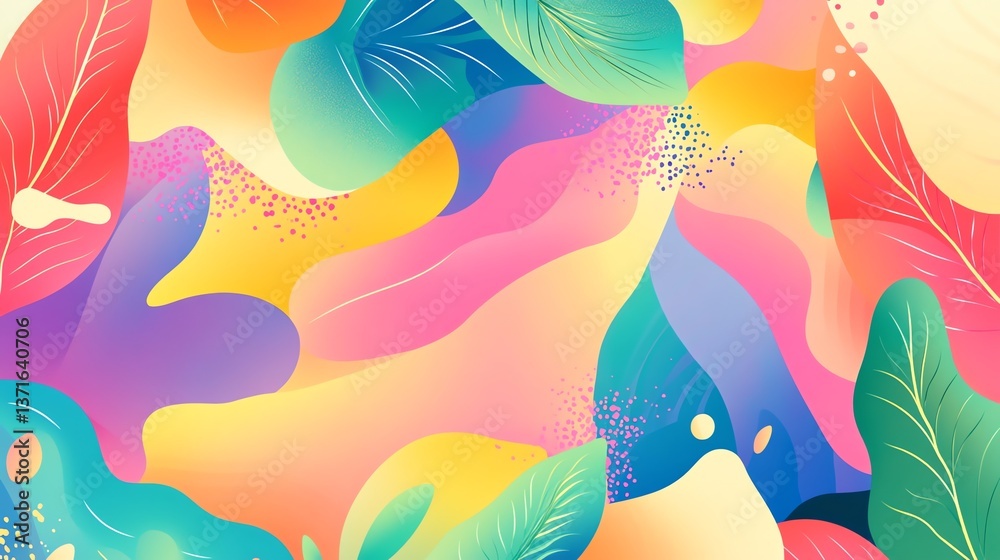 Fototapeta premium Vibrant Abstract Floral Design