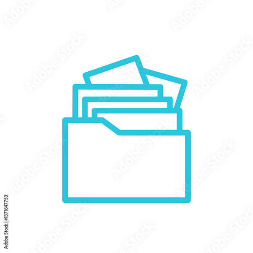 Projects Icon, The Art of Prioritization, Isolated on white background. From blue icon set