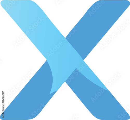 twitter x logo vector icon in blue circle, modern minimalistic design representing new branding, social media, digital interaction, and communication in a clean, bold style

