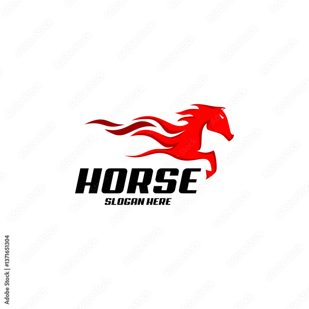 horse fire abstract logo vector design template horse fire abstract logo vector design template