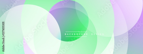 Layered circular shapes in vivid colors form a gradient-rich abstract design with smooth transitions, depth effects, and a modern, futuristic aesthetic