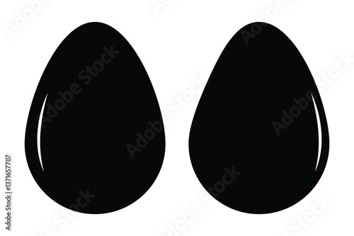 Easter egg  soild silhouette vector icon. Easter Egg vector Icon. Flat style egg icon set.