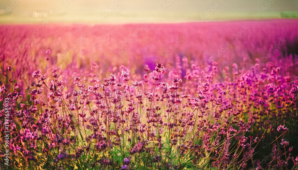 Fototapeta premium pink flower colorful violet beautiful blooming background meadow nature field.