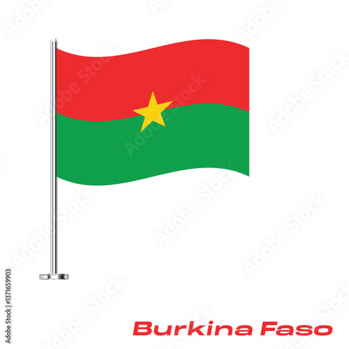 Flag Of Burkina Faso, Burkina Faso flag, National flag of Burkina Faso. table flag of Burkina Faso.