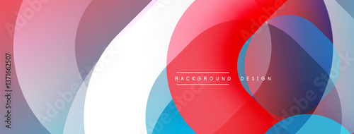 Abstract background with layered translucent gradient shapes