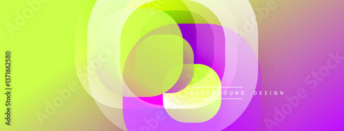 Abstract background with layered translucent gradient shapes