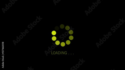 Minimalist Circular Loading Animation on Dark Background