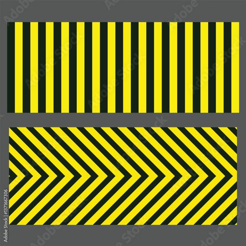 Warning yeallow and black strips patteren