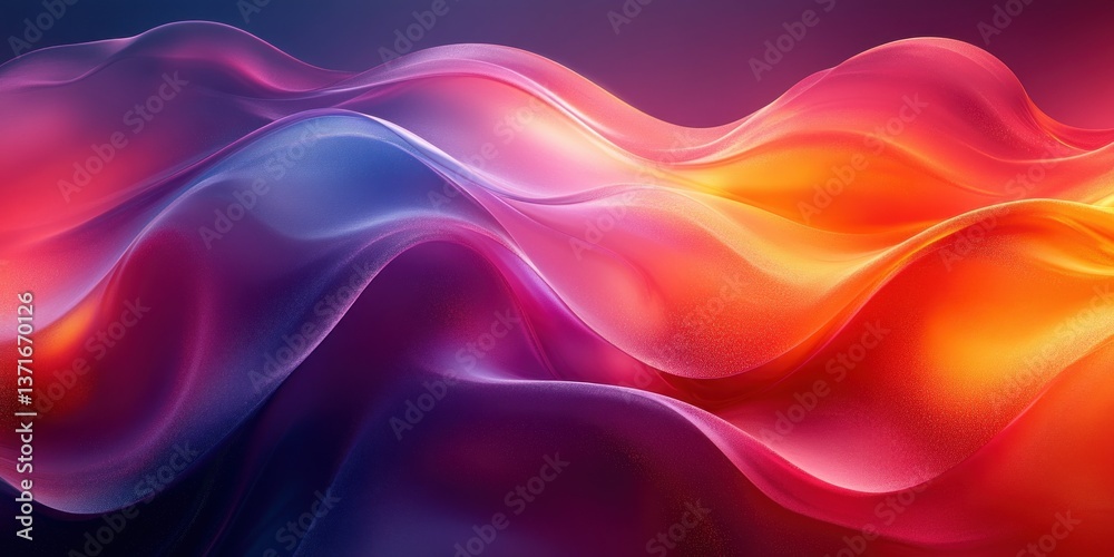 Obraz premium Iridescent Abstract Liquid Ribbon Background Design Modern Illustration Vibrant Colorful 3D Render