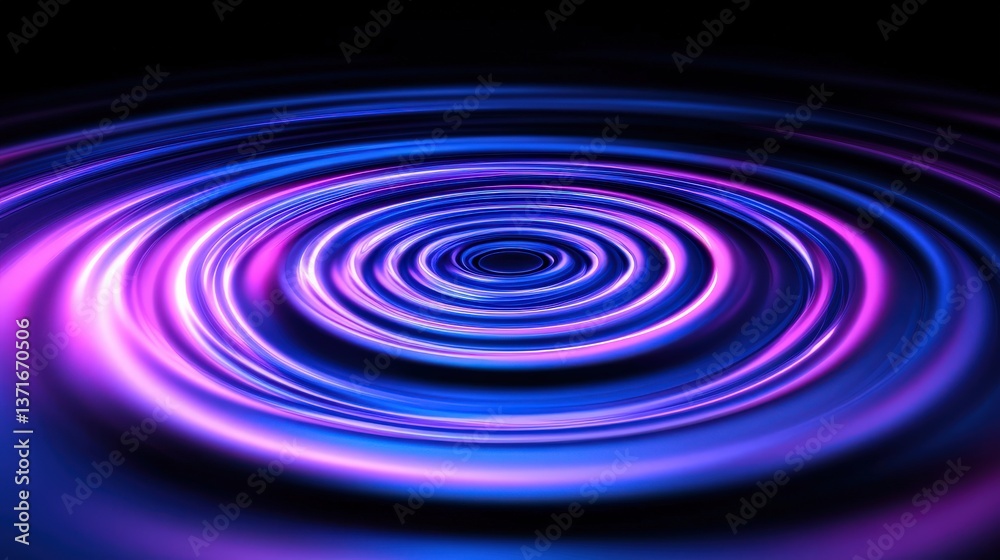 Abstract Circular Waves with Vibrant Purple and Blue Colors Abstract Circular Waves with Vibrant Purple and Blue Colors