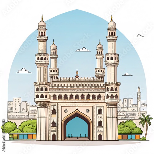 Illustration of Charminar, Hyderabad