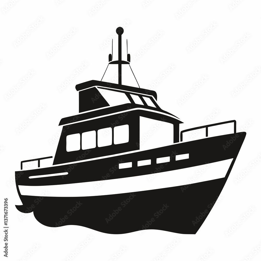 Fototapeta premium silhouette of a ship